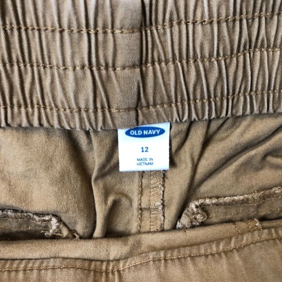 Old Navy Women's Casual Pants Size 12 Brown Drawstring Pull On Straight Travel - Picture 6 of 10